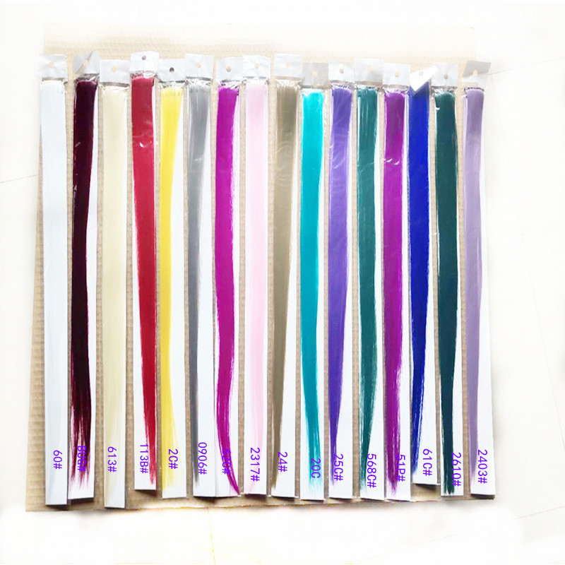 One-Piece Color Wig Set Women's Hot Rolled Chemical Fiber Long Straight Hair Color Hair Extension Spot