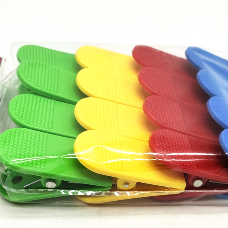 Sunshine Department Store Bag Color Plastic Clip Household Clothespin Windproof 4 Color Mixed 12 PCs Solid Color Clip