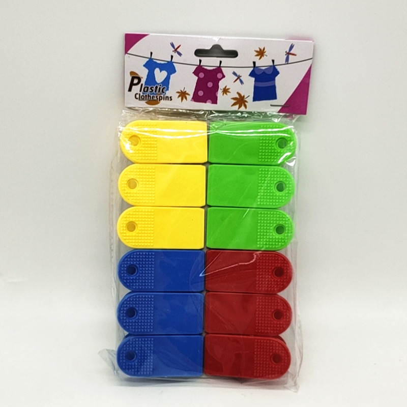 Sunshine Department Store Bag Color Plastic Clip Household Clothespin Windproof 4 Color Mixed 12 PCs Solid Color Clip Sunshine Department Store Bag Color Plastic Clip Household Clothespin Windproof 4 Color Mixed 12 PCs Solid Color Clip