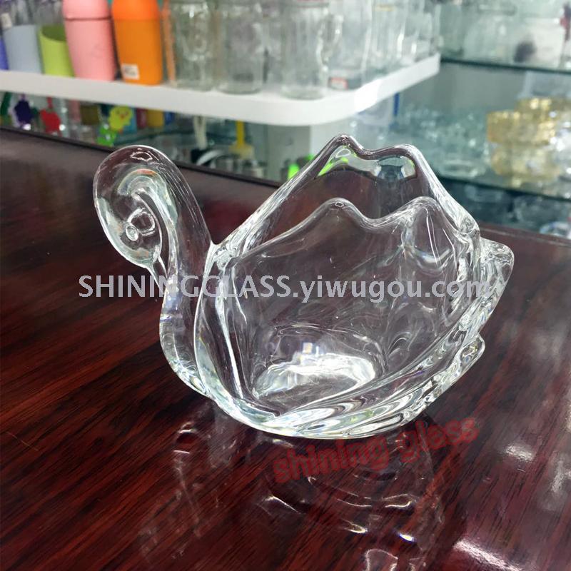 Transparent new small swan fruit bucket shaped small bowl Transparent new small swan fruit bucket shaped small bowl