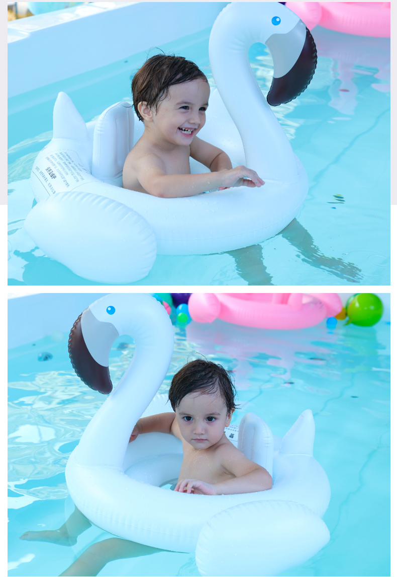 Swimming Ring Children Flamingo Swan Yellow Duck Water Inflatable Toys Animal Mount Floating Bed