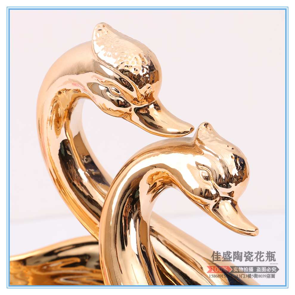 Wine Cabinet Living Room Decorations Creative Home Decoration Ceramic Neo Chinese Style Ornaments Swan Fruit Plate Candy Plate Modern Furnishings