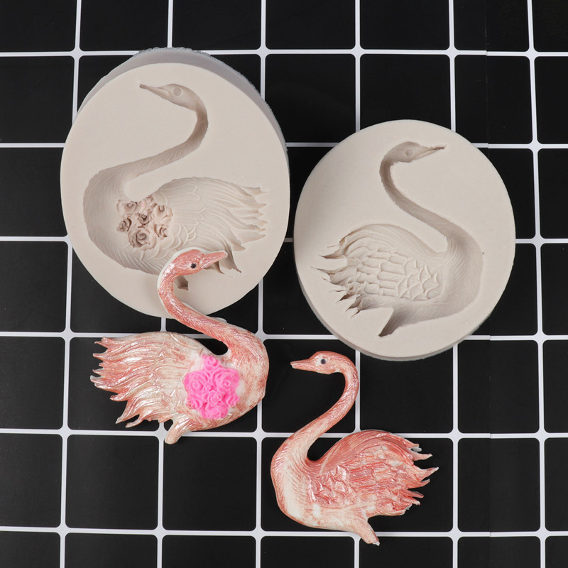 Fondant Mould Swan Chocolate Cake Mold Baking Cake Topper Fondant Mould DIY Epoxy Mold in Stock