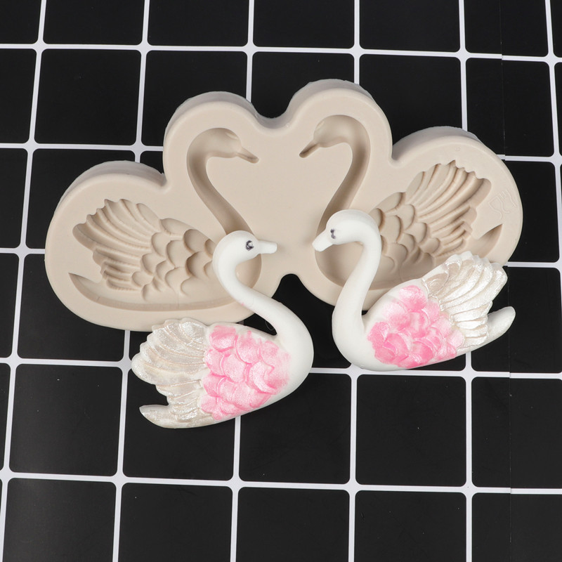 Fondant Mould Swan Chocolate Cake Mold Baking Cake Topper Fondant Mould DIY Epoxy Mold in Stock