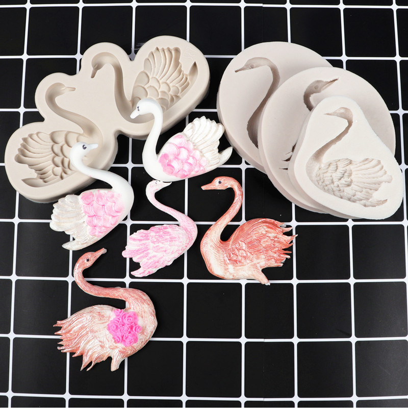 Fondant Mould Swan Chocolate Cake Mold Baking Cake Topper Fondant Mould DIY Epoxy Mold in Stock