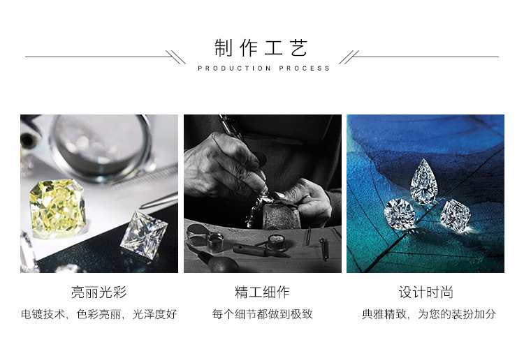 Polo Crystal High Plate White Gold Large Small Blue Gradient Swan Necklace Earrings Earings Set Wholesale
