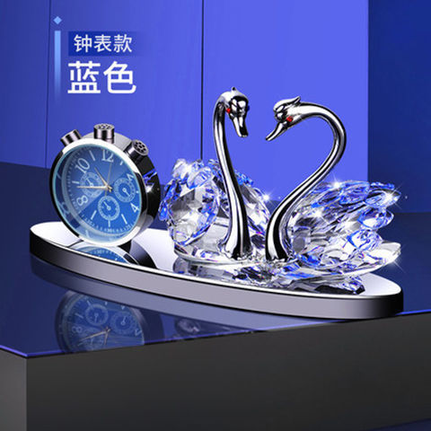 Same Type as TikTok Internet Celebrity Car Perfume Decoration Crystal Swan Alloy Car Accessories Car Accessories Car All