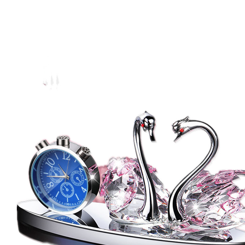 Same Type as TikTok Internet Celebrity Car Perfume Decoration Crystal Swan Alloy Car Accessories Car Accessories Car All