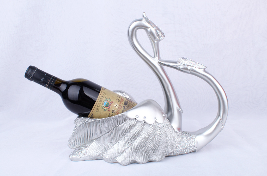 Resin Crafts European Couple Swan Wine Rack Decoration Wine Cabinet Decorations Creative Wine Rack Special Offer 58