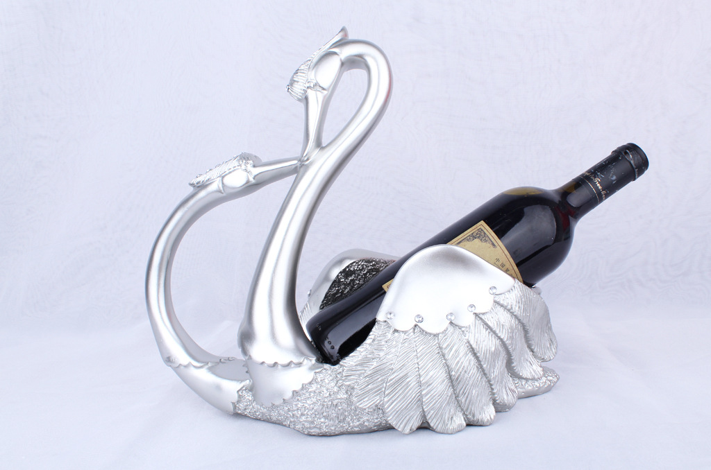 Resin Crafts European Couple Swan Wine Rack Decoration Wine Cabinet Decorations Creative Wine Rack Special Offer 58