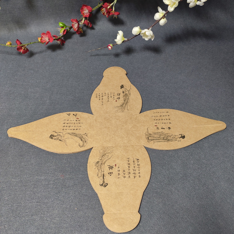 Creative Cold Dish Plate Decorations Kraft Box Artistic Cuisine Dishes Decoration Wedding Festival Kraft Paper Box 100 Pieces
