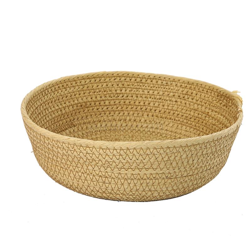 Hand-Woven Paper String Storage Basket Candy Plate Snack Storage Basket Jewelry Basket Coffee Table Top Storage Box
