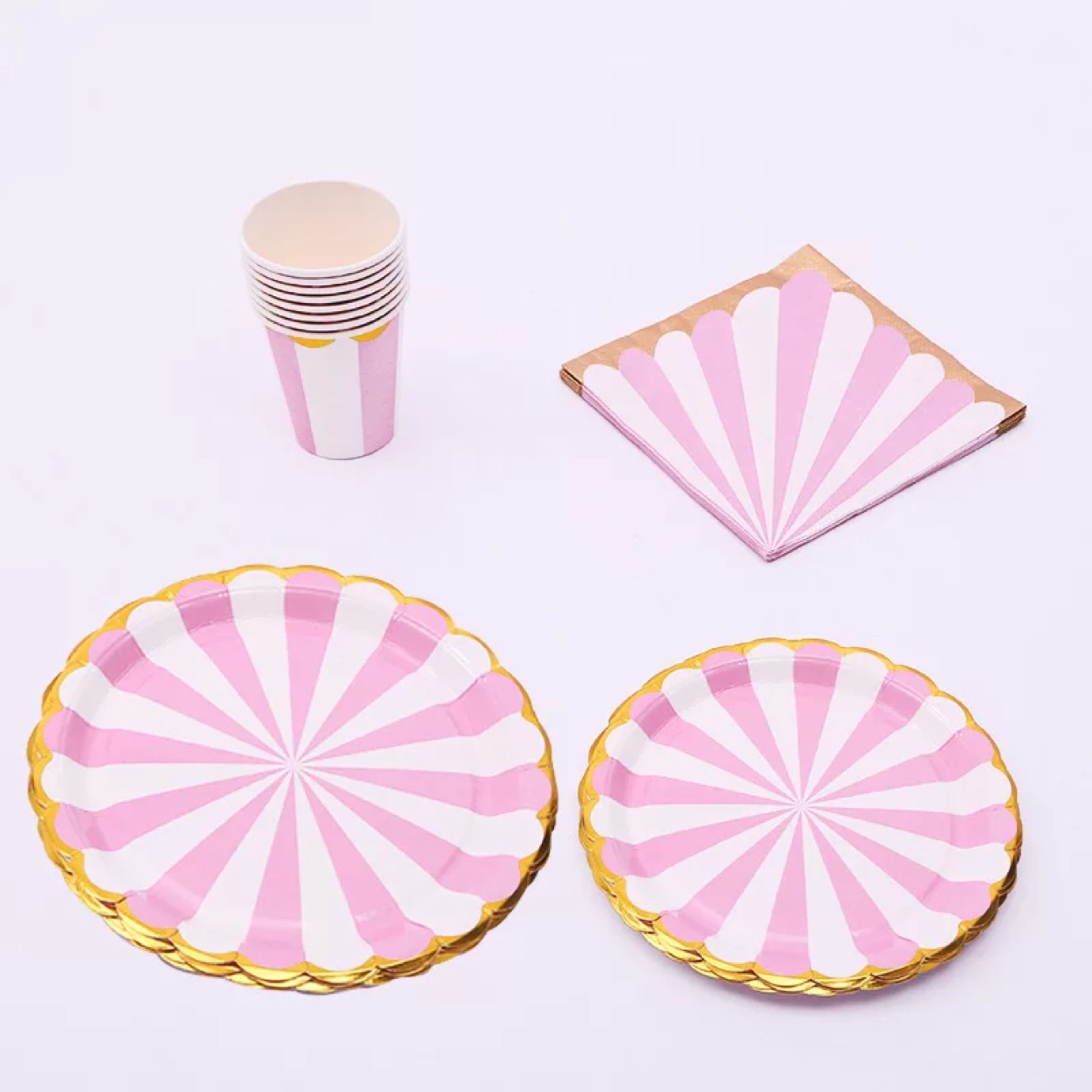 Straw party paper cup supplies cake set tableware birthday party plate theme paper plate creative disposable