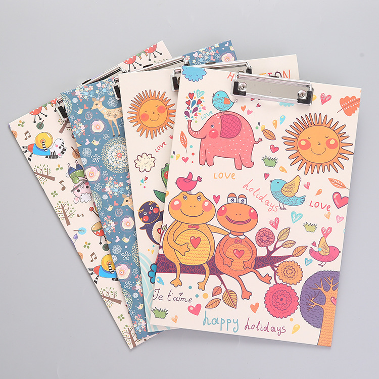 A4 Cartoon Paper Plate Holder Pink Unicorn Sheep Tuo Pink Leopard Macaron Color File Folder Hanging Folder