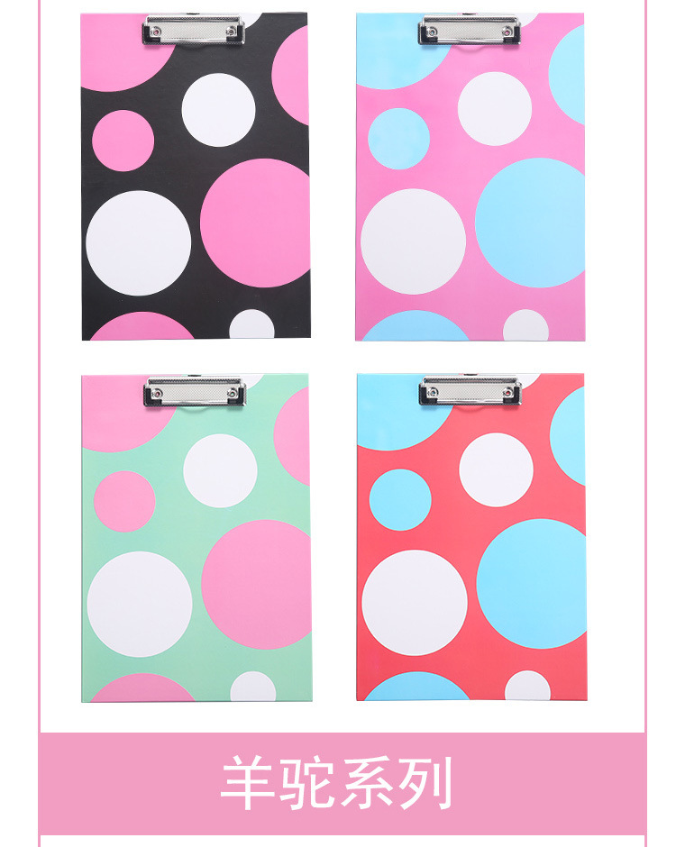 A4 Cartoon Paper Plate Holder Pink Unicorn Sheep Tuo Pink Leopard Macaron Color File Folder Hanging Folder