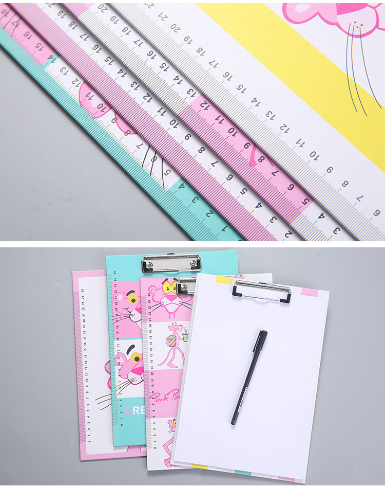 A4 Cartoon Paper Plate Holder Pink Unicorn Sheep Tuo Pink Leopard Macaron Color File Folder Hanging Folder