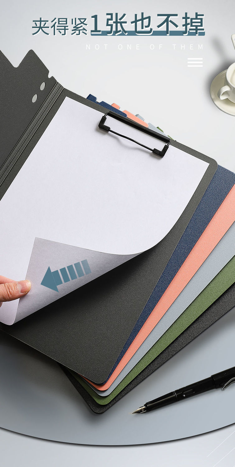 Office A4 Folder Student Test Paper Clip Info Booklet Plate Holder Storage Book Clip Office Supplies Plywood A3 Double Clip
