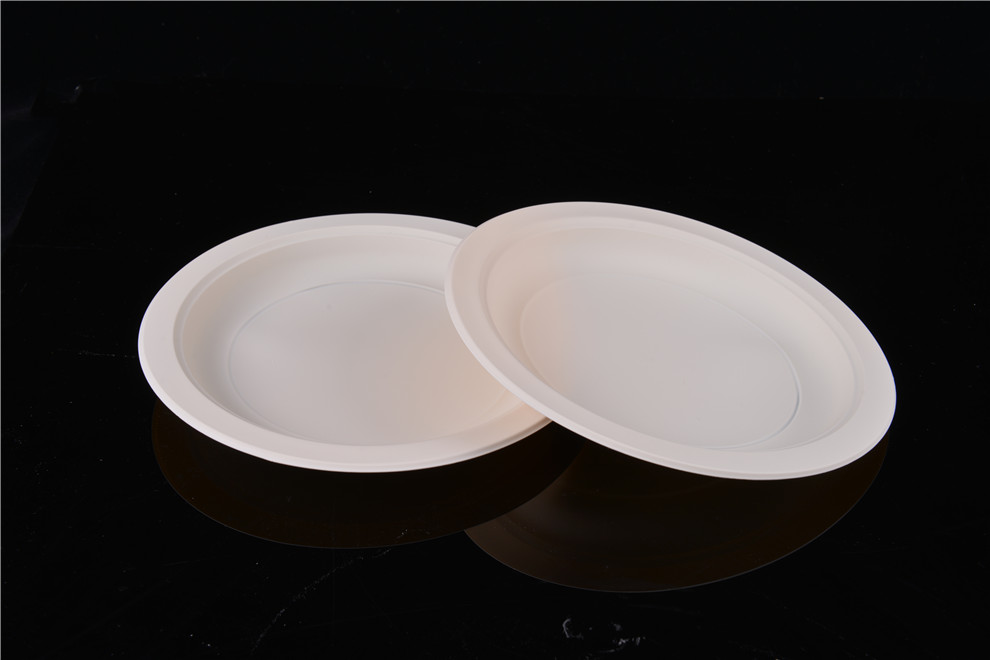 Disposable Paper Tray Paper Bowl High Quality Sugarcane Pulp Natural Degradable Thickened Food Cake Barbecue Plate round Bowl