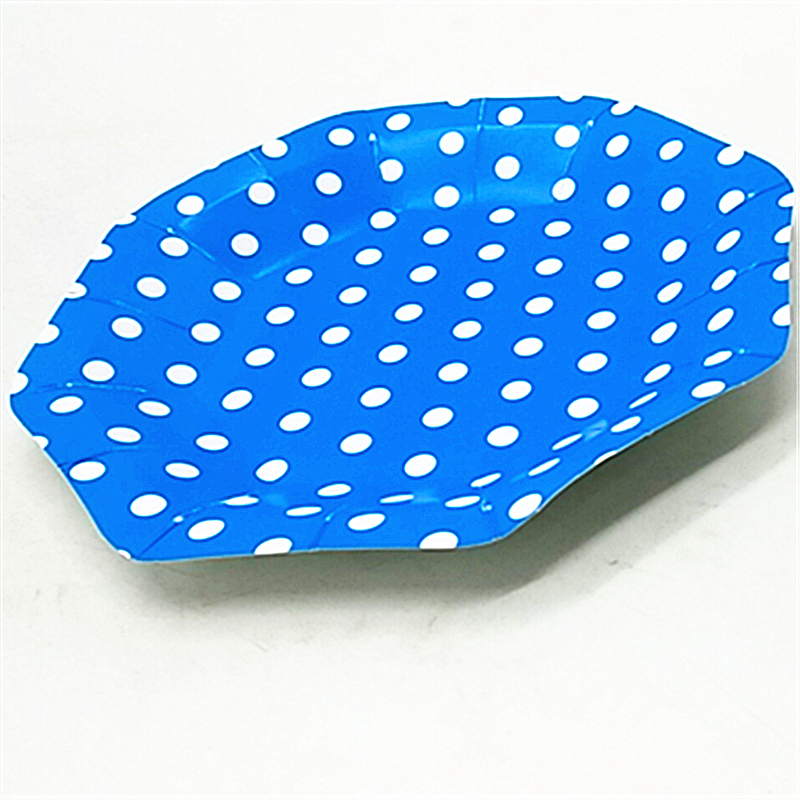 Children&#039;s birthday party supplies 7-inch cake plate disposable cutlery square paper plate colorful dinner plate