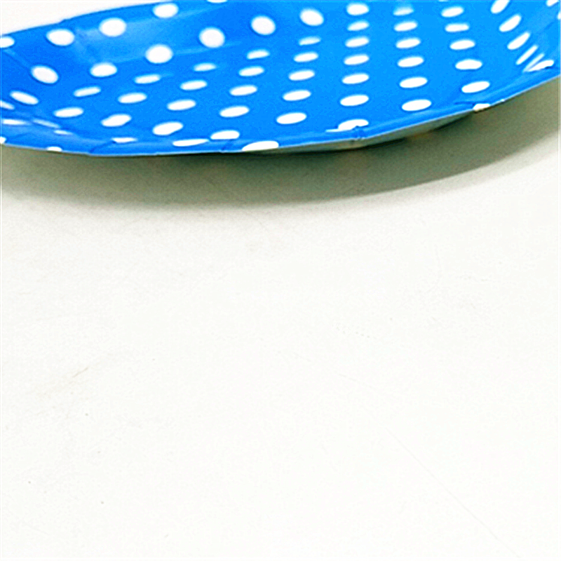 Children's birthday party supplies 7-inch cake plate disposable cutlery square paper plate colorful dinner plate