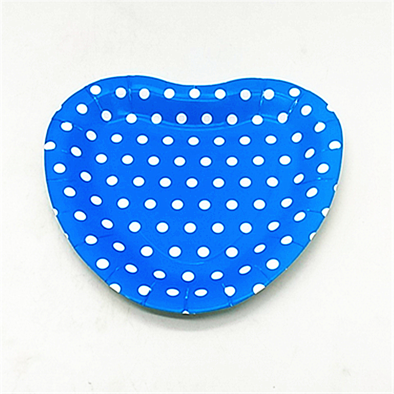 Children's birthday party supplies 7-inch cake plate disposable cutlery square paper plate colorful dinner plate