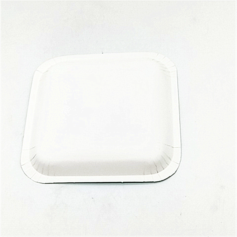 Children's birthday party supplies 7-inch cake plate disposable cutlery square paper plate colorful dinner plate
