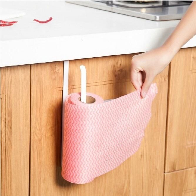 Iron Tissue Rack Roll Stand Simple Cabinet Hanging Storage Rack Cabinet Porting Plate Storage Rack Kitchen Paper Holder