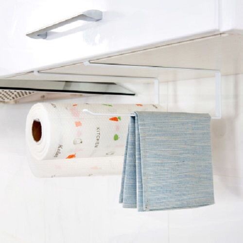 Iron Tissue Rack Roll Stand Simple Cabinet Hanging Storage Rack Cabinet Porting Plate Storage Rack Kitchen Paper Holder