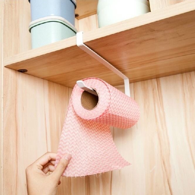 Iron Tissue Rack Roll Stand Simple Cabinet Hanging Storage Rack Cabinet Porting Plate Storage Rack Kitchen Paper Holder