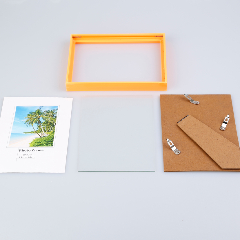 Yellow PVC Material Creative Decoration Photo Home Decorative Gift Living Room Bedroom Crafts Plastic Photo Frame