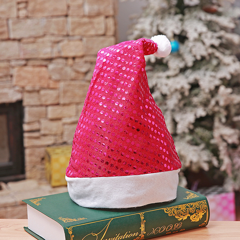 Sequin Cap Christmas High-End Christmas Hat Christmas Party Accessories Christmas Decorations Six Colors