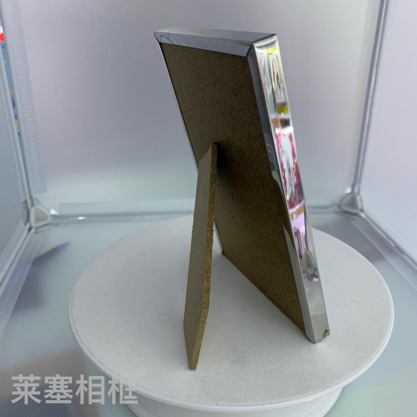 Triangle Stainless Steel Silver Density Plate Backboard Creative Decoration Home Decorative Gift Photo Metal Photo Frame