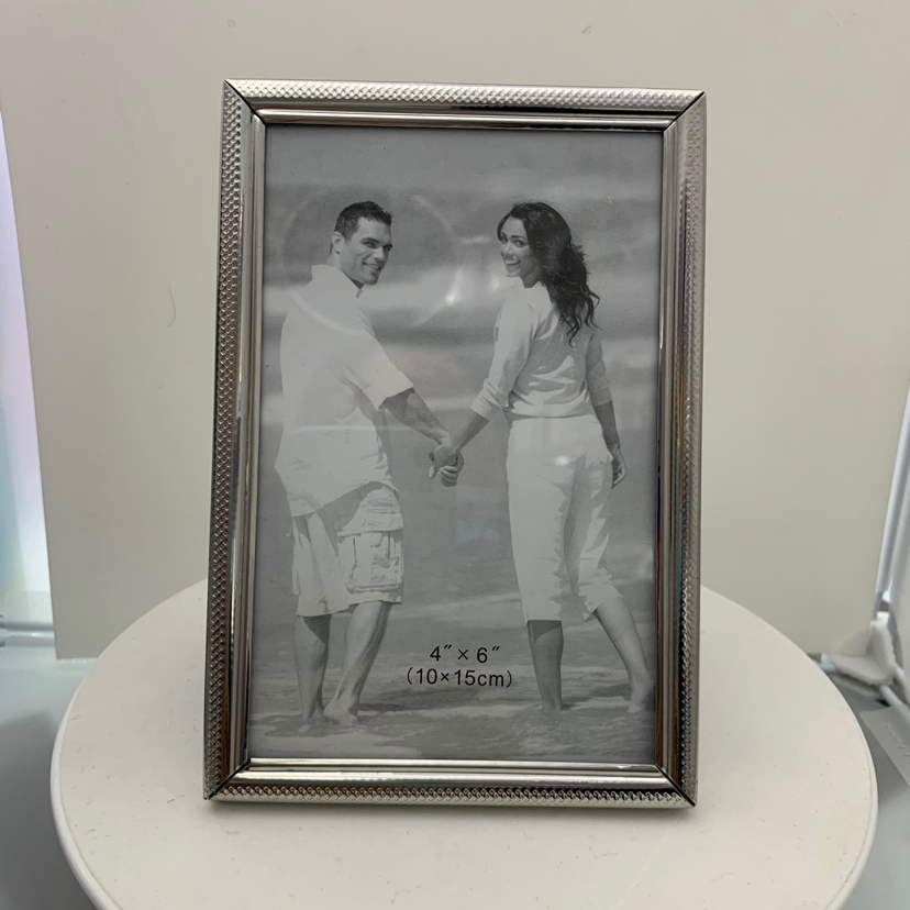 Triangle Stainless Steel Silver Density Plate Backboard Creative Decoration Home Decorative Gift Photo Metal Photo Frame