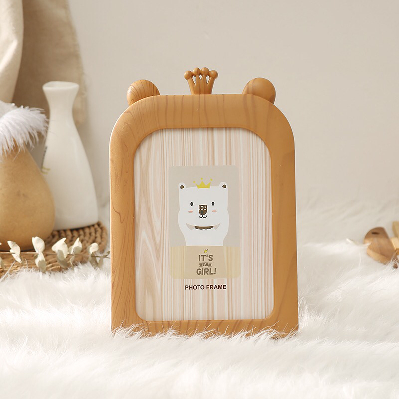 Haotao Photo Frame HT-1086A Crown Bear 7-Inch (2 Colors)