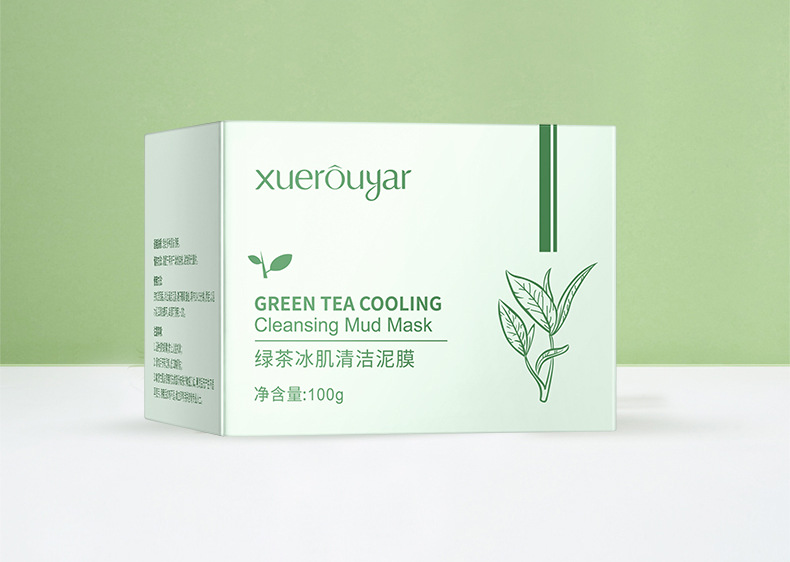 Xue Rou Ya Green Tea Smooth Skin Ni Mo Deap Clean Oil-Control Shrink Pores to Blackhead Apply Mask OEM