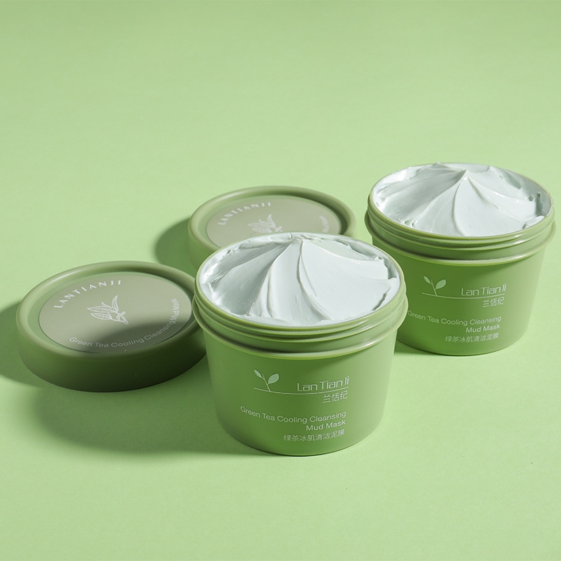 Lan Tianji Green Tea Mud Film Clean Mud Film Remove Blackhead Moisturizing Oil-Control Men Volcano Mung Bean Mud Mask