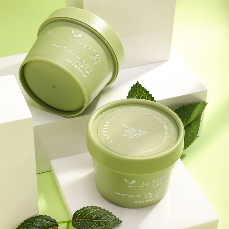 Lan Tianji Green Tea Mud Film Clean Mud Film Remove Blackhead Moisturizing Oil-Control Men Volcano Mung Bean Mud Mask