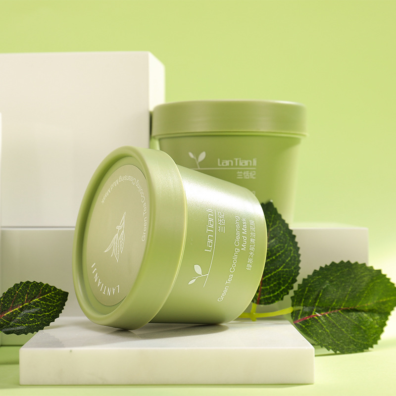 Lan Tianji Green Tea Mud Film Clean Mud Film Remove Blackhead Moisturizing Oil-Control Men Volcano Mung Bean Mud Mask