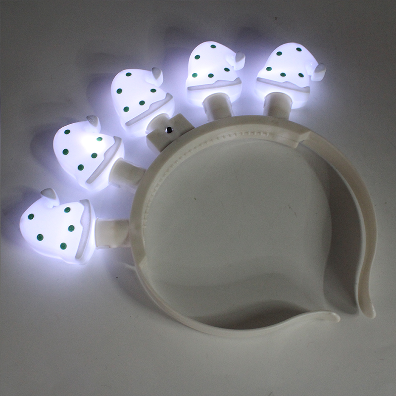 ZD Foreign Trade Popular Style Direct Selling Christmas Hat Head Buckle Luminous Head Buckle Bulb Head Buckle Christmas Halloween Products