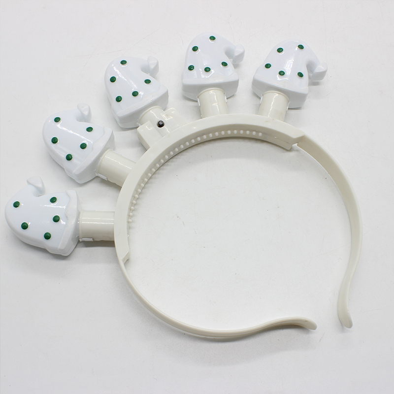 ZD Foreign Trade Popular Style Direct Selling Christmas Hat Head Buckle Luminous Head Buckle Bulb Head Buckle Christmas Halloween Products