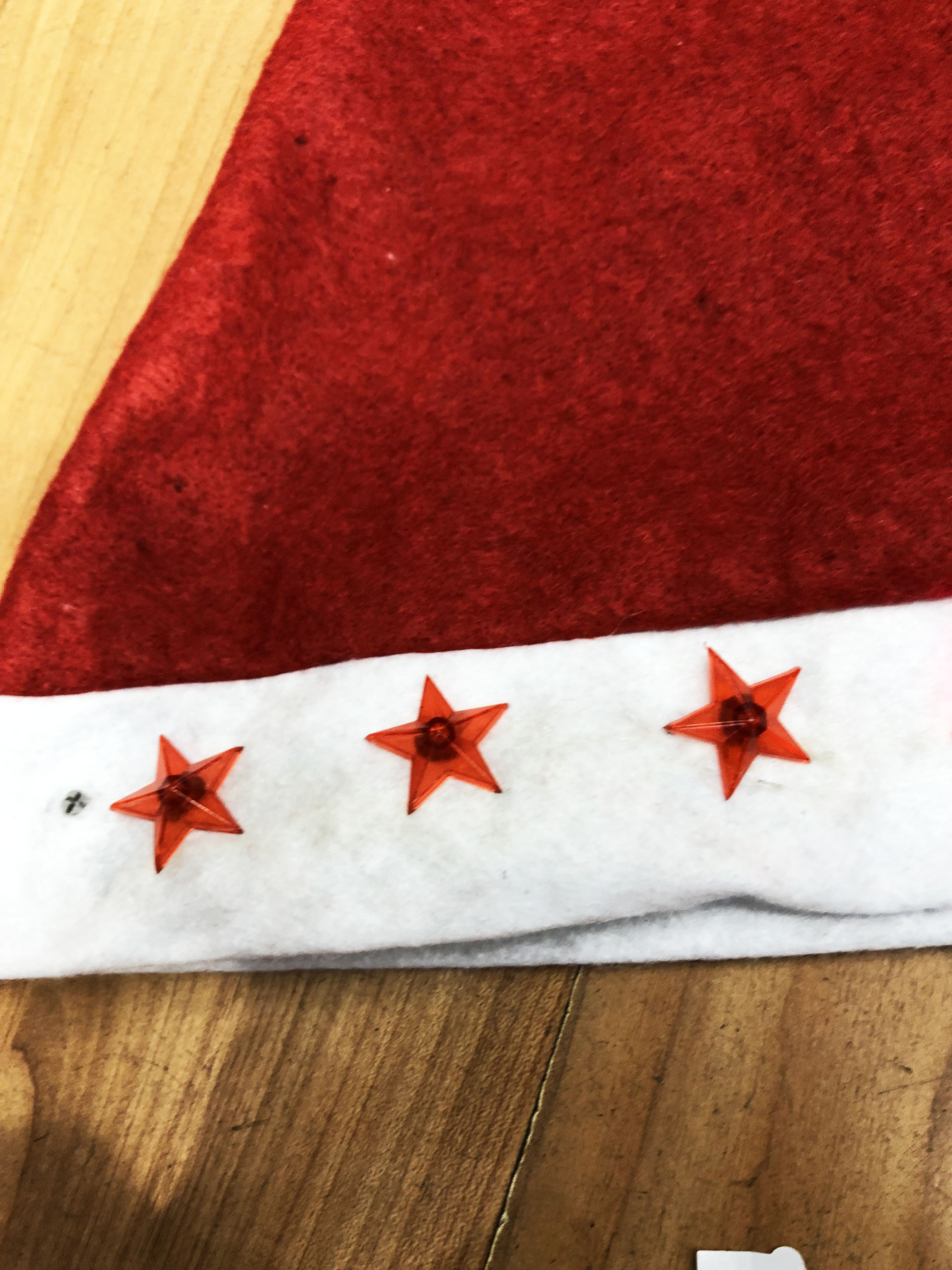 Christmas hat five star electronic hat Christmas ornament hat holiday party non-woven Santa hat