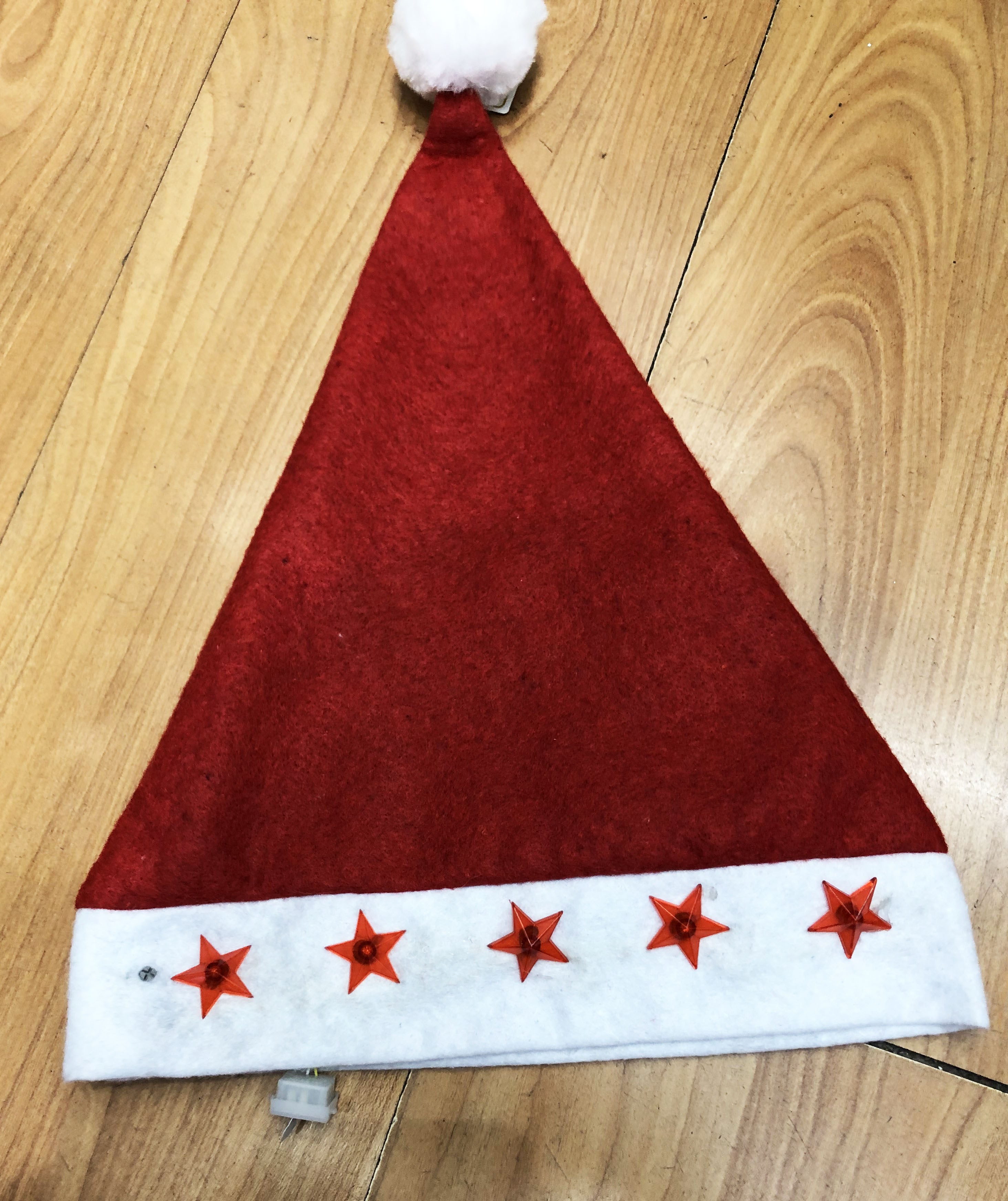 Christmas hat five star electronic hat Christmas ornament hat holiday party non-woven Santa hat