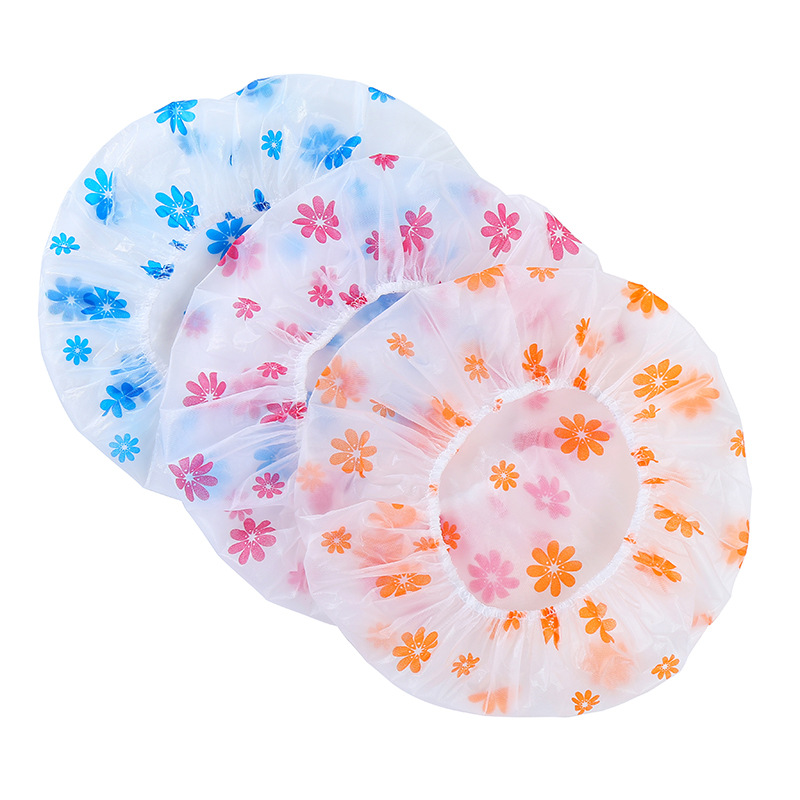 Printed rural style waterproof bath cap dust cap care mask makeup cap environmental EVA adult bath cap