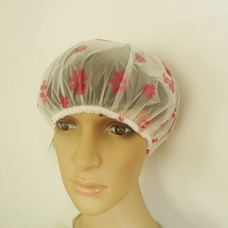 Printed rural style waterproof bath cap dust cap care mask makeup cap environmental EVA adult bath cap