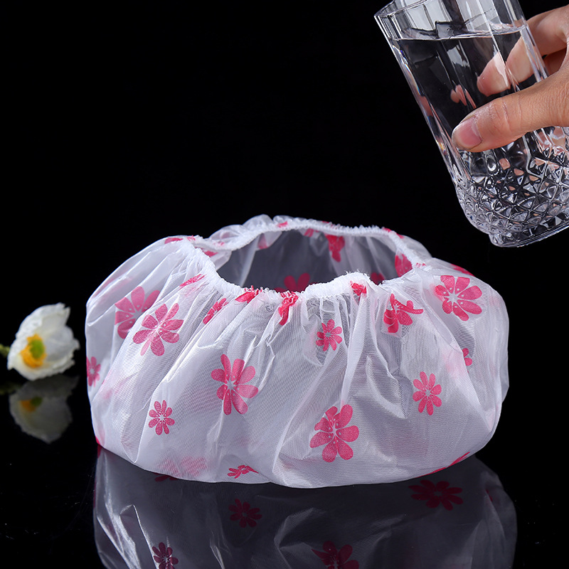 Printed rural style waterproof bath cap dust cap care mask makeup cap environmental EVA adult bath cap