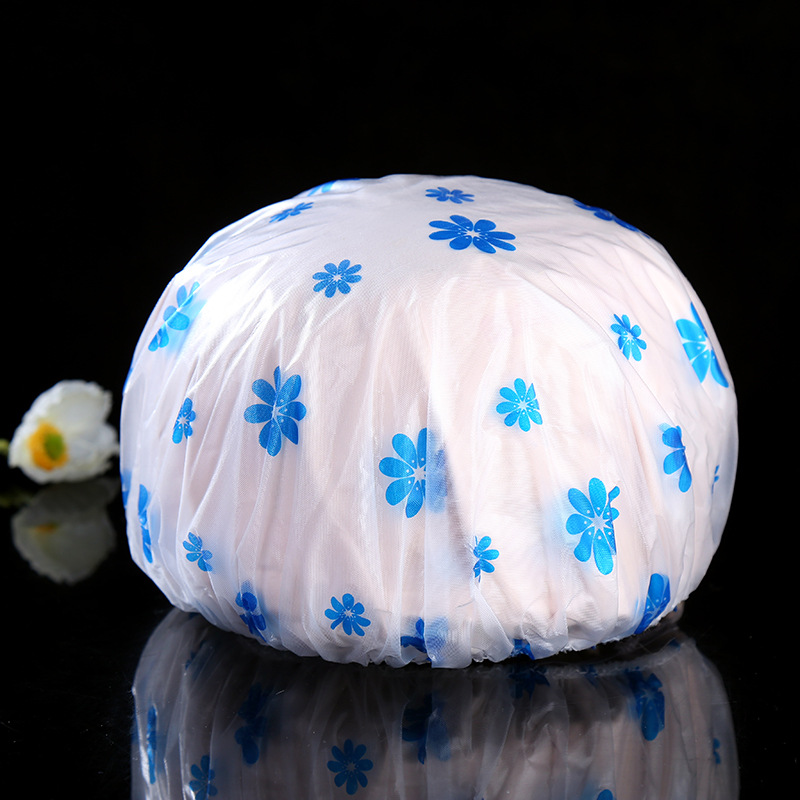 Printed rural style waterproof bath cap dust cap care mask makeup cap environmental EVA adult bath cap