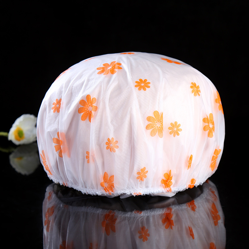 Printed rural style waterproof bath cap dust cap care mask makeup cap environmental EVA adult bath cap