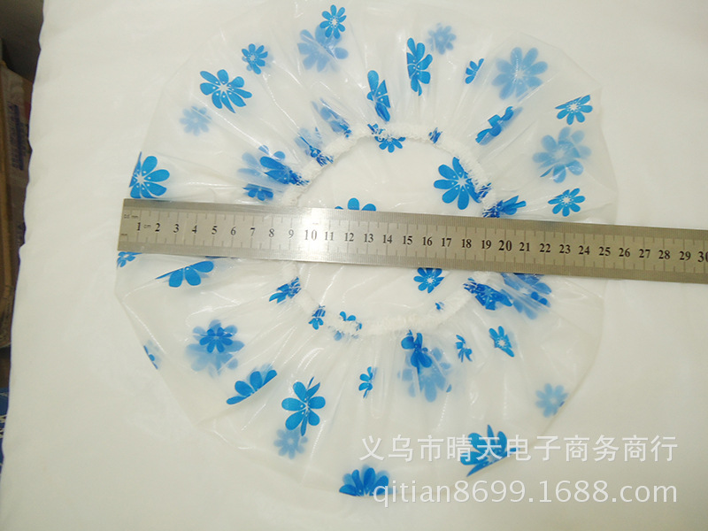 Printed rural style waterproof bath cap dust cap care mask makeup cap environmental EVA adult bath cap