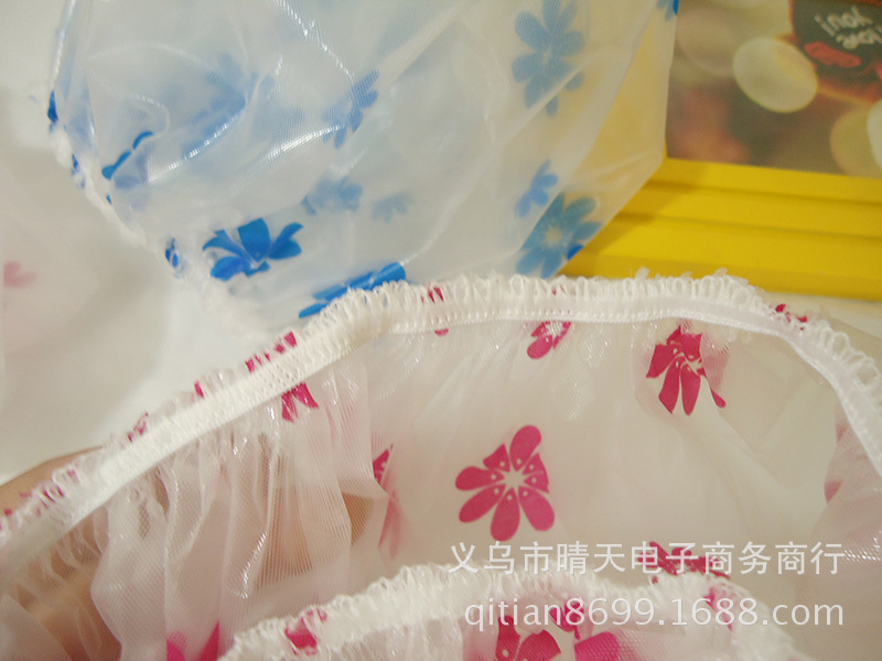 Printed rural style waterproof bath cap dust cap care mask makeup cap environmental EVA adult bath cap