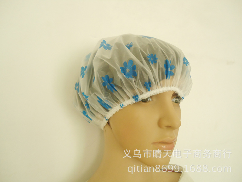 Printed rural style waterproof bath cap dust cap care mask makeup cap environmental EVA adult bath cap